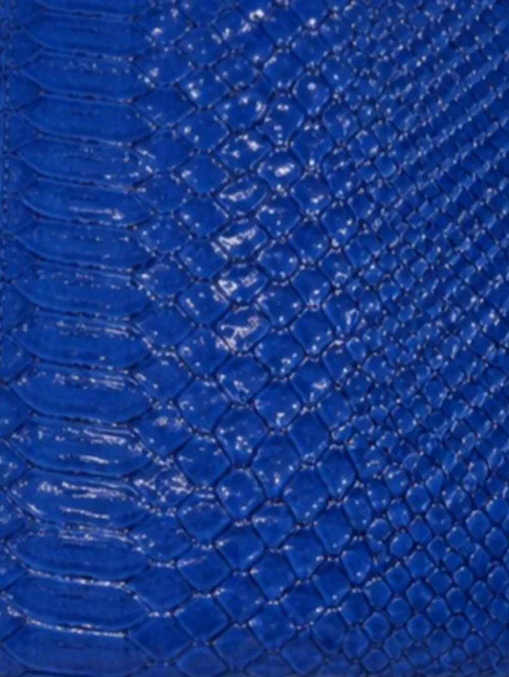 Royal Blue Faux Snakeskin Envelope Clutch Purse | Textured Foldover Evening Bag